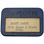 1959 Masters Tournament Employee Badge for Bobby Baker - Jack Masters Debut