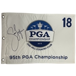 Jason Dufner Signed 2013 PGA Championship Oak Hill Flag JSA ALOA