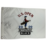 Lucas Glover Signed 2009 U.S. Open Bethpage Black Flag JSA ALOA