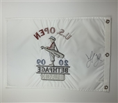 Lucas Glover Signed 2009 U.S. Open Bethpage Black Flag JSA ALOA