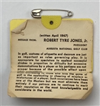1975 Masters Tournament Series Badge #23530 - Jack Nicklaus Win!