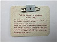 1986 Masters Tournament Series Badge #309 - Jack's Final Masters Win