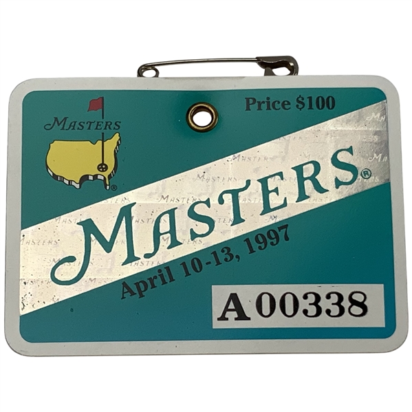 1997 Masters Tournament SERIES Badge #A00338 - Tigers 1st Masters Win