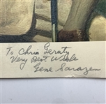 Gene Sarazen Signed Vintage Textured Portrait Print JSA ALOA