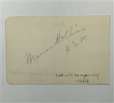 Two 1920s Golf Items Featuring Marion Hollins Original Press Photo and Multi-Signed Autograph Card JSA ALOA
