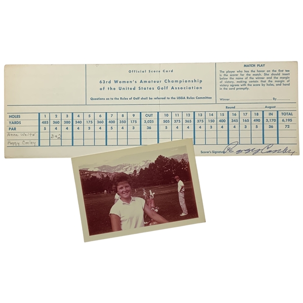 Two 1963 US Women Amateur Championship Golf Memorabilia Items Including a Signed Scorecard