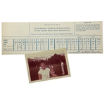 Two 1963 US Women Amateur Championship Golf Memorabilia Items Including a Signed Scorecard