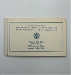 Two 1963 US Women Amateur Championship Golf Memorabilia Items Including a Signed Scorecard