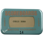 1986 Masters Tournament Scoreboards Staff Pin-Back Badge Issued to Chris Dunn