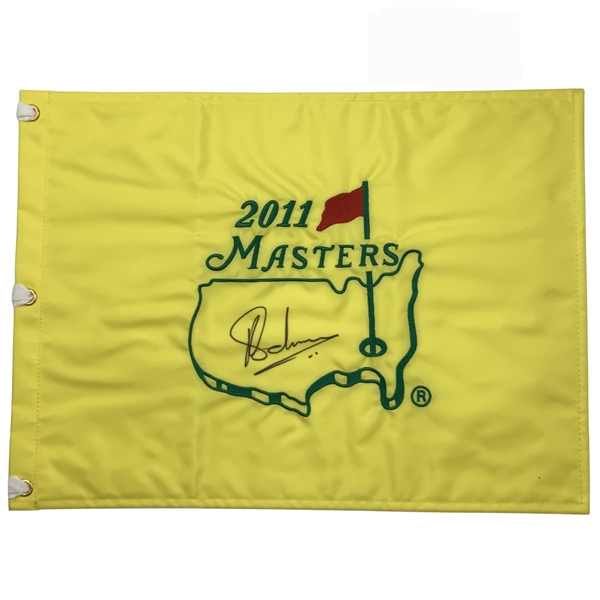 Charl Schwartzel Signed 2011 Masters Tournament Embroidered Flag JSA ALOA