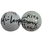 Rockers Alice Cooper & Kiss Tommy Thayer Signed Golf Balls JSA ALOA