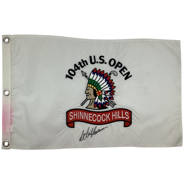 Retief Goosen Signed 2004 US Open at Shinnecock Hills Flag JSA ALOA