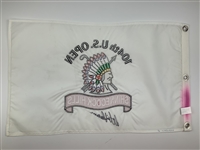 Retief Goosen Signed 2004 US Open at Shinnecock Hills Flag JSA ALOA