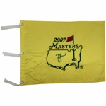 Zach Johnson Signed 2007 Masters Tournament Embroidered Flag JSA ALOA