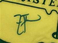 Zach Johnson Signed 2007 Masters Tournament Embroidered Flag JSA ALOA