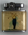 Two Vintage Golf-Themed Pocket Lighters - 1957 Virginia C.C. & a Gabe Lighter