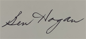 Cary Middlecoff &  Ben Hogan Signed 3x5 Cards JSA ALOA