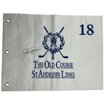 Jack Nicklaus Signed St. Andrews Links Old Course Flag JSA ALOA