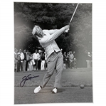 Jack Nicklaus Signed Black and White Golf Photograph JSA ALOA