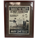 Marilynn Smith Signed 1953 Golf Exhibition Poster B.F. Goodrich 10th Annual Tee Party - Framed JSA ALOA