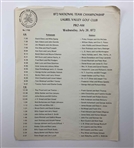 Multi Signed 1972 PGA National Team Championship Program and Pro-Am Pairings Sheet JSA ALOA