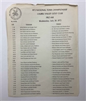 Multi Signed 1972 PGA National Team Championship Program and Pro-Am Pairings Sheet JSA ALOA