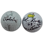 Goalby & Coody Signed Masters Logo Golf Balls JSA ALOA