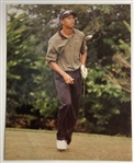 Tiger Woods & Kelli Kuehne Signed 1996 JC Penney Classic Rookie Season Ticket & Original Photo w/ Hat JSA ALOA
