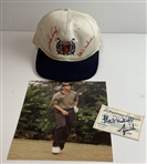 Tiger Woods & Kelli Kuehne Signed 1996 JC Penney Classic Rookie Season Ticket & Original Photo w/ Hat JSA ALOA