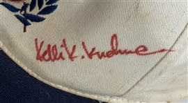 Tiger Woods & Kelli Kuehne Signed 1996 JC Penney Classic Rookie Season Ticket & Original Photo w/ Hat JSA ALOA