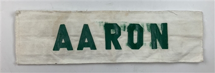 Tommy Aaron's Masters Used Caddie Nameplatew/ signed 1996 PGA Tour ID Card JSA ALOA