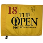 Jordan Spieth Signed 2017 Open Championship at Royal Birkdale Flag JSA ALOA