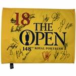 Seventeen (17) Champs Signed 2019 Open Championship ay Royal Portrush Flag JSA ALOA