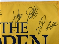 Seventeen (17) Champs Signed 2019 Open Championship ay Royal Portrush Flag JSA ALOA