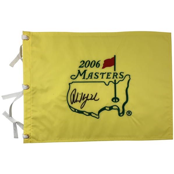 Phil Mickelson Signed 2006 Masters Tournament Golf Pin Flag JSA ALOA