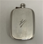 Sterling Silver Flask w/ Finely Detailed Golfer