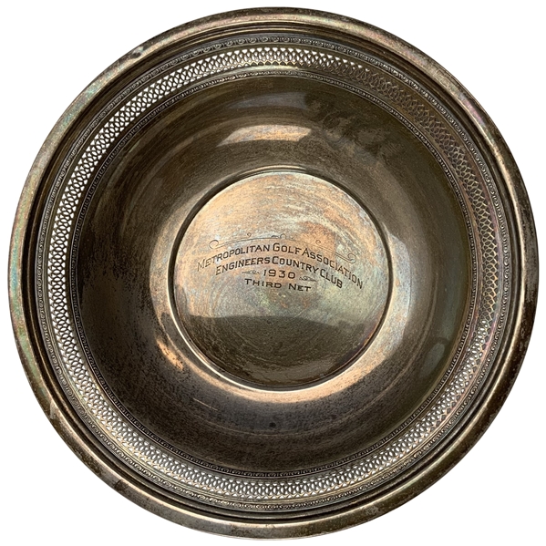 1930 Ariston Sterling Silver Metropolitan Golf Association Trophy Bowl