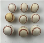 A Collection of Nine (9) Hall of Fame Signed Baseballs JSA ALOA