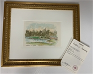 Urbain Huchet Ballenisles C.C. of J.D.M. Framed Color Lithograph 1989