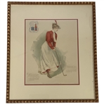 Framed Blue Label Soup & Ketchup Advertising Calendar Print, 1900