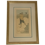 John Hassall Signed Color Lithograph Seven Ages of Golf The Soldier