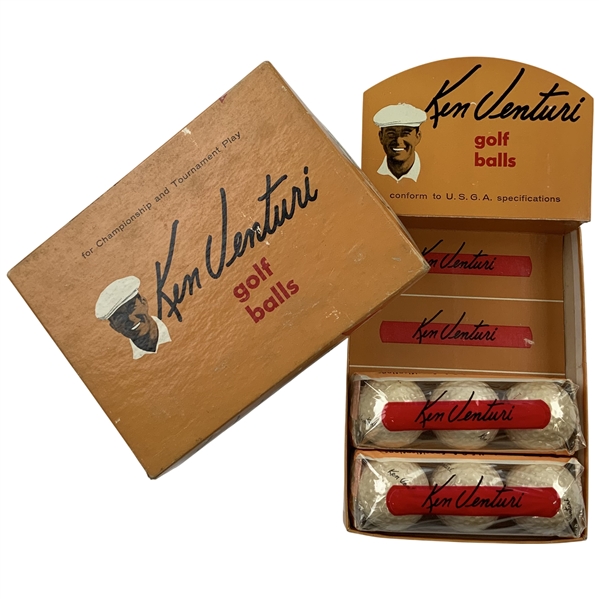 A Collection of Vintage Ken Venturi United States Rubber Golf Balls in Original Packaging