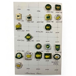 A Collection of 18 Masters Tournament Commemorative Enamel Lapel Pins