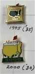 A Collection of 18 Masters Tournament Commemorative Enamel Lapel Pins