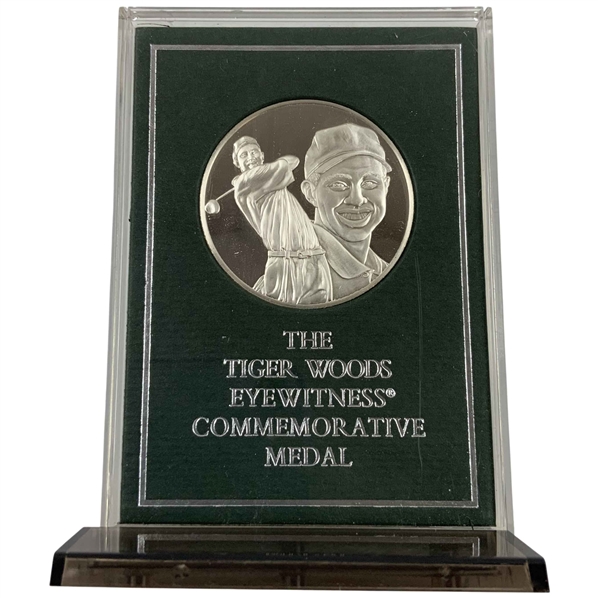The Franklin Mint Tiger Woods Eyewitness Commemorative Sterling Silver Medal