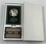 A Franklin Mint Tiger Woods Eyewitness 1997 Masters Champion Sterling Silver Commemorative Medal in Display Case