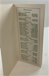 1974-1975 Augusta National Golf Club Member Directory and Schedule of Events Booklet