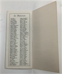 1974-1975 Augusta National Golf Club Member Directory and Schedule of Events Booklet
