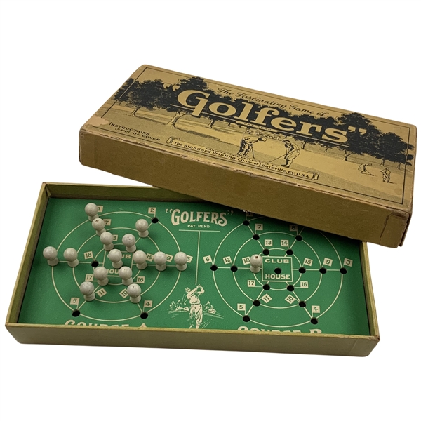 The Standard Printing Company Golfers Peg Solitaire Puzzle Game in Original Box