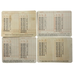 A Collection of Four Vintage Augusta National Golf Club Golf Scorecards